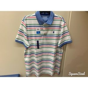 NEW WITH TAGS IZOD MENS LARGE SHORT SLEEVE POLO